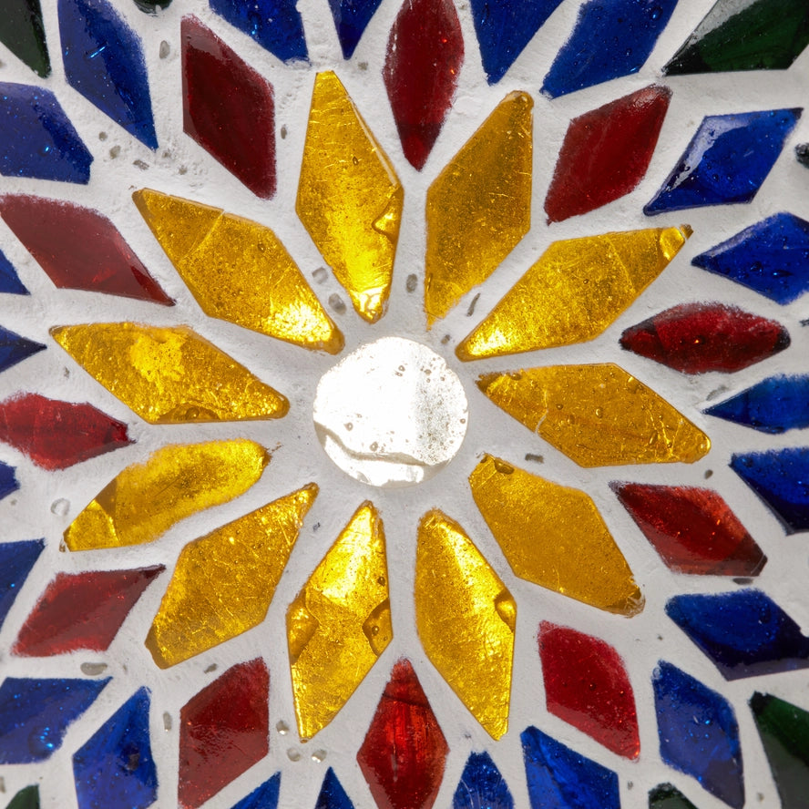 Multicolor Globe Shade Mosaic Glass Accent Lamp