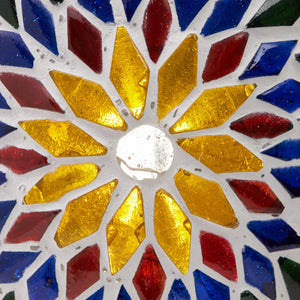 Multicolor Globe Shade Mosaic Glass Accent Lamp