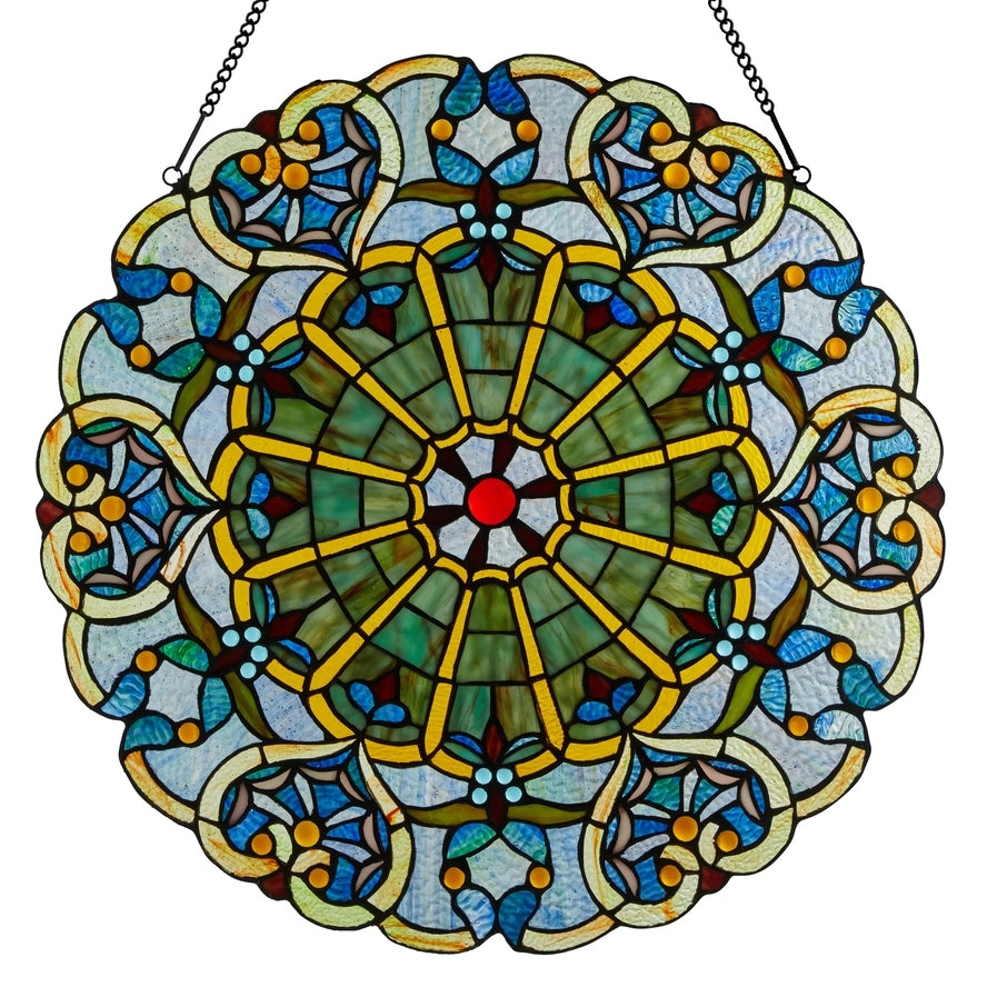 Webbed Heart Stained Glass Window Panel
