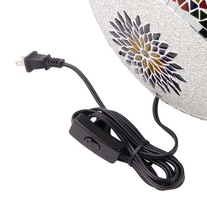 Multicolor Globe Shade Mosaic Glass Accent Lamp