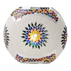 Multicolor Globe Shade Mosaic Glass Accent Lamp