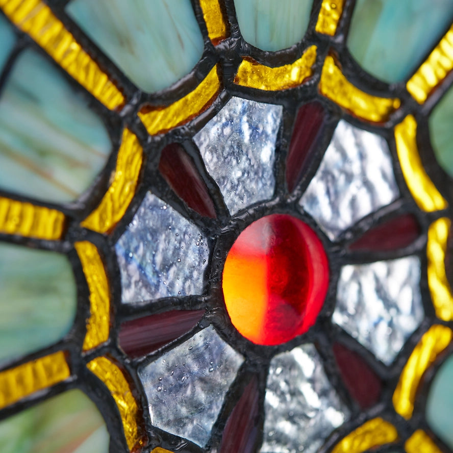 Webbed Heart Stained Glass Window Panel