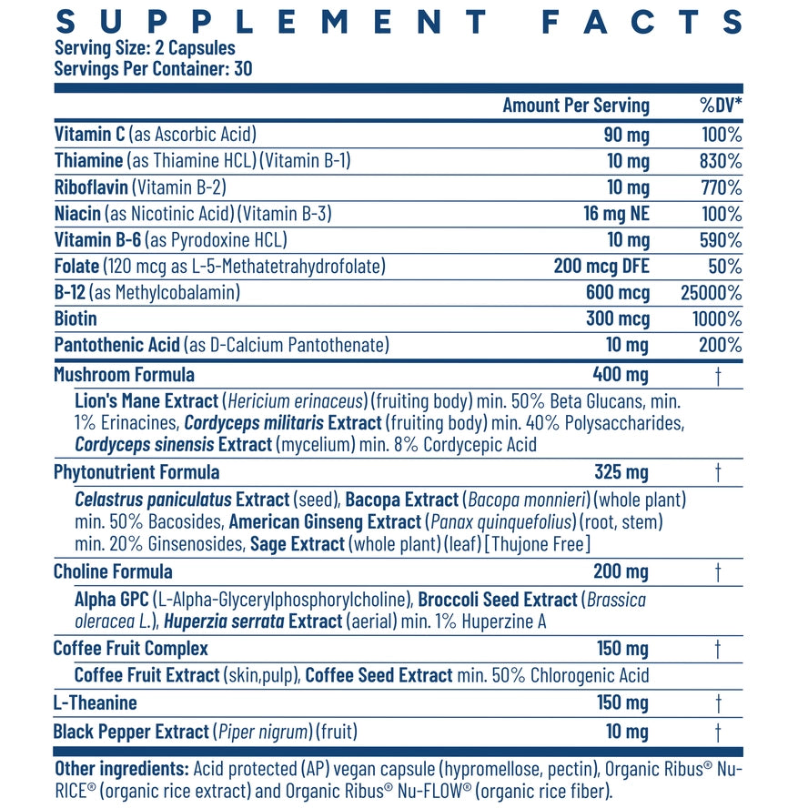 New! Brain-Fx 60 Caps. Vegan & Clean Wellness Supplements