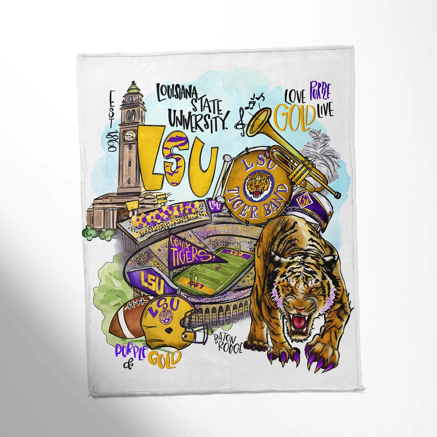Alabama, Ohio, Georgia, Mississippi, Tennessee Throw Blankets