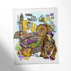 Alabama, Ohio, Georgia, Mississippi, Tennessee Throw Blankets