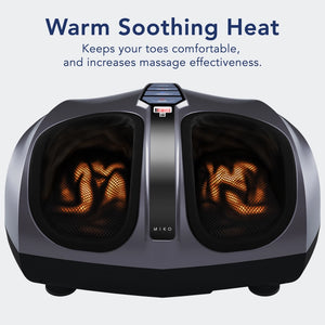 Foot Massager Machine with Deep-Kneading, Compression, Shiatsu, and Heat for Plantar Fasciitis, Neuropathy, FSA/HSA Eligible - Fits up to Men Size 12