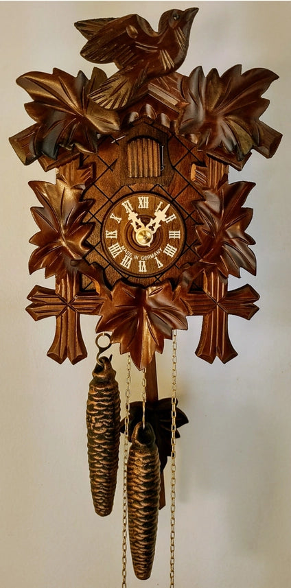 Bird and Leaf Cuckoo Clock Made in Germany