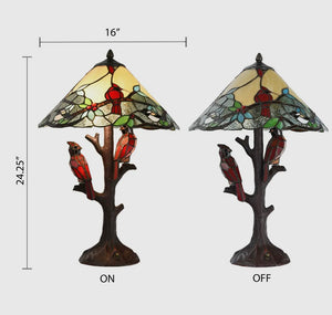 23.75"H Remi Multicolor Triple-Lit
Cardinal Table Lamp