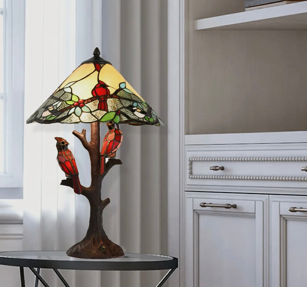 23.75"H Remi Multicolor Triple-Lit
Cardinal Table Lamp