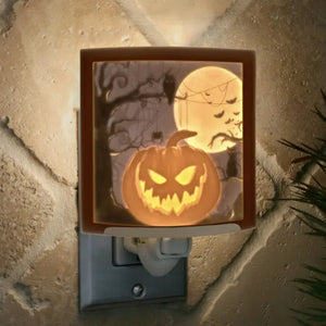 Halloween Pumpkin Curved Colored Night Light