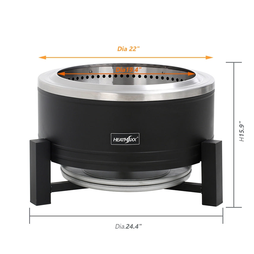 Heatmaxx 22" Smokeless Fire Pit