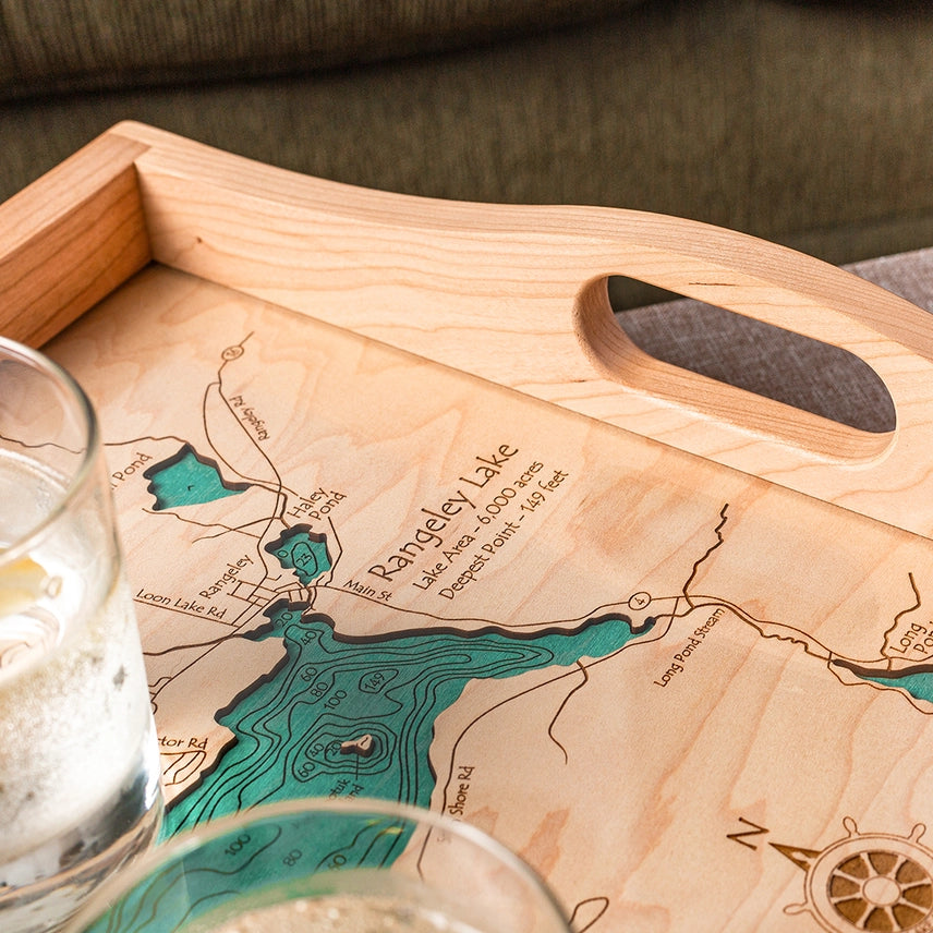 Your Personalized Lake Here Personalized Serving Tray