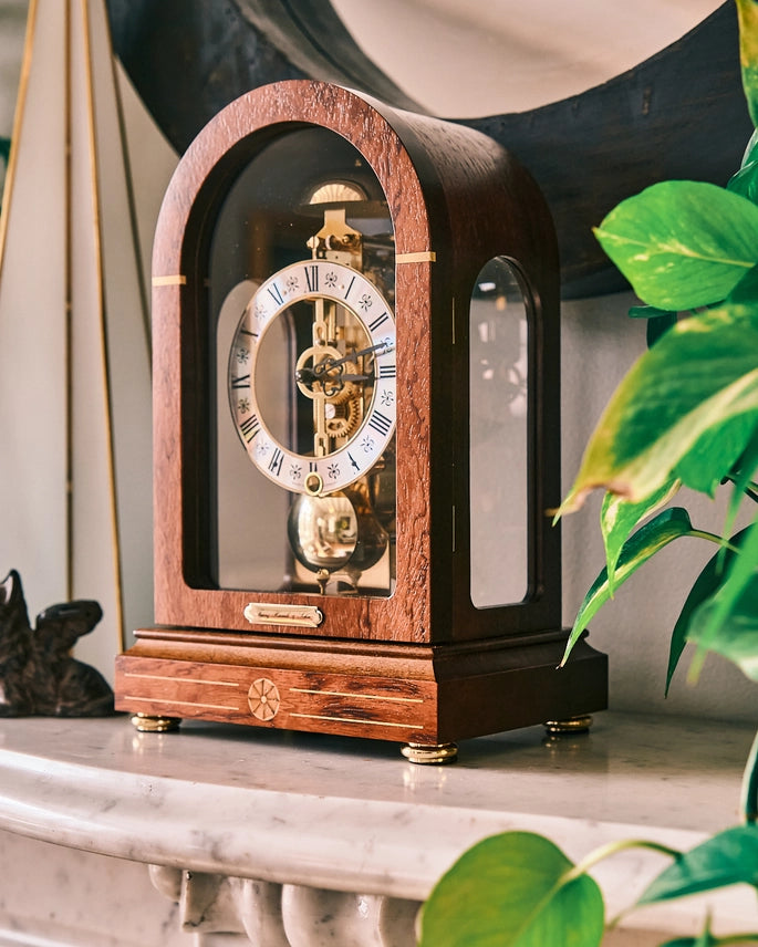 STRATFORD Mechanical Skeleton Table / Mantel Clock