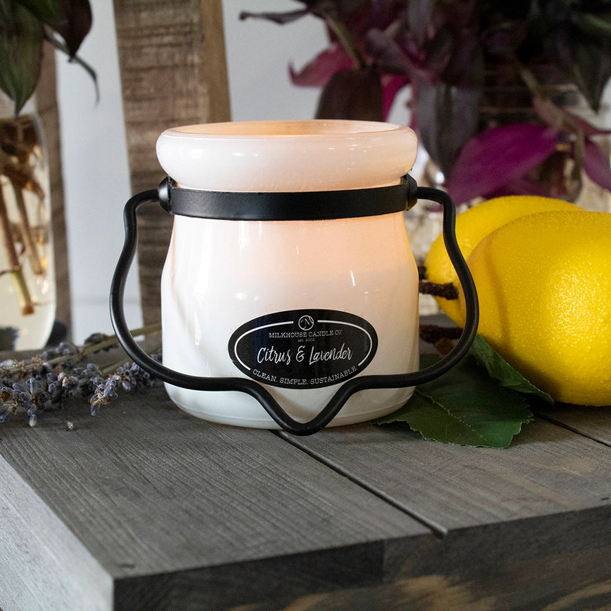 5 oz Cream Jar Candle: Citrus & Lavender Scent