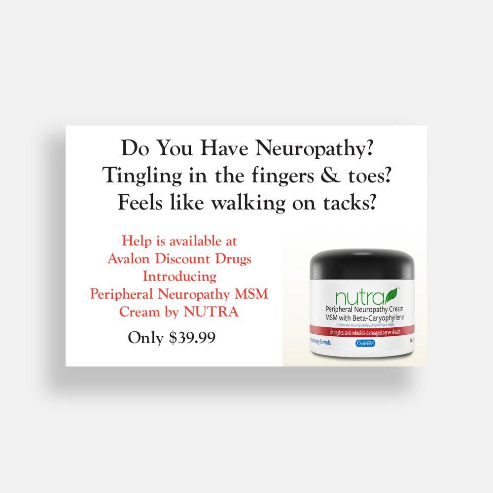Peripheral Neuropathy MSM Cream by NUTRA