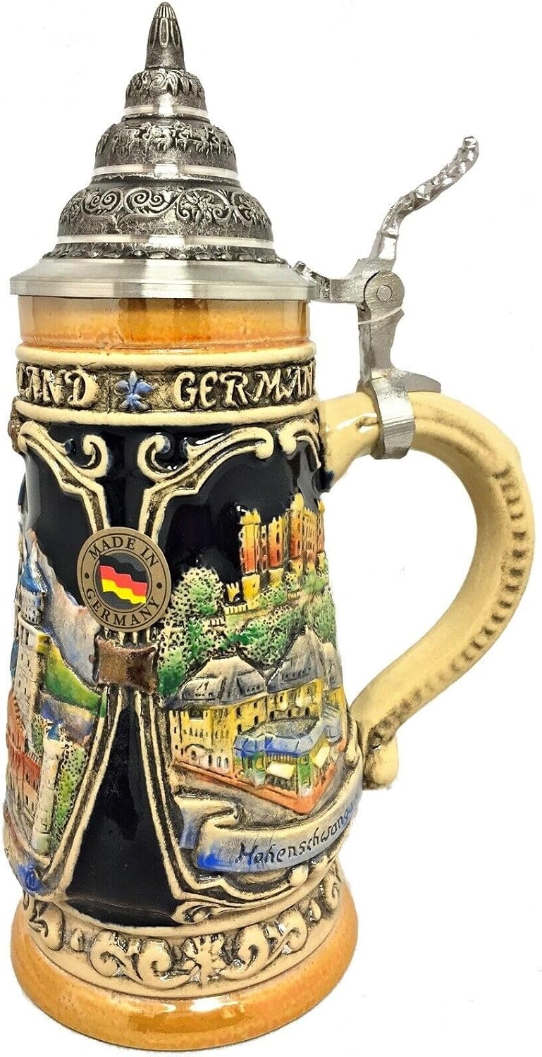 Neuschwanstein Castle LE Relief German Beer Stein .25 L Bavaria Germany