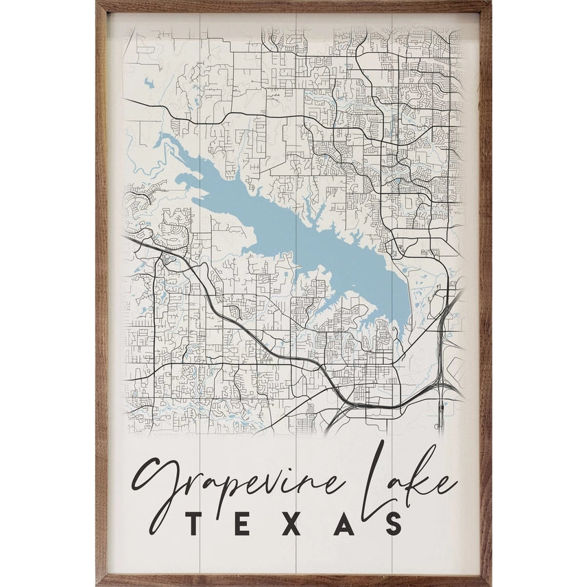 Personalized Lake and State Coordinates Print