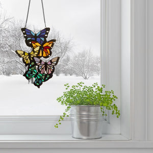 Butterfly Cluster Stained Glass Window