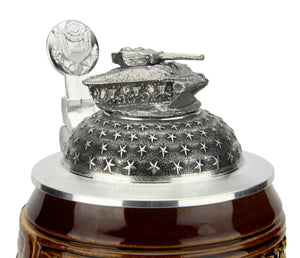 75 Years VE-Day Anniversary Beer Stein with Tank Lid