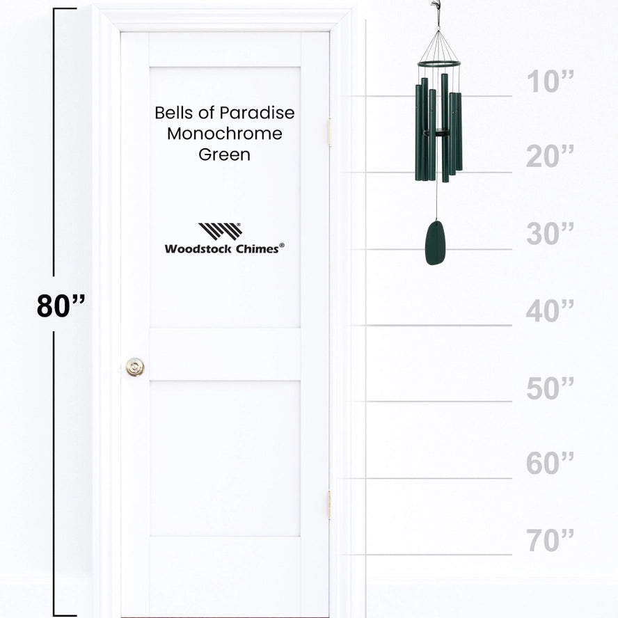 Windstock Chimes Bells of Paradise - Monochrome Green