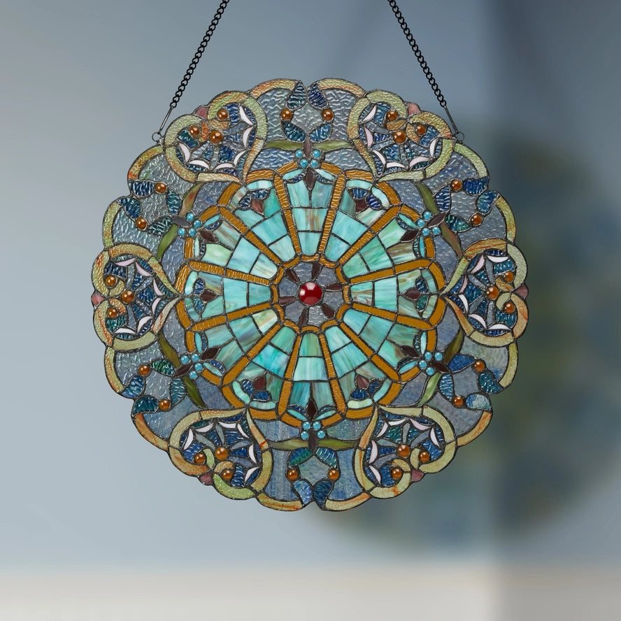 Webbed Heart Stained Glass Window Panel