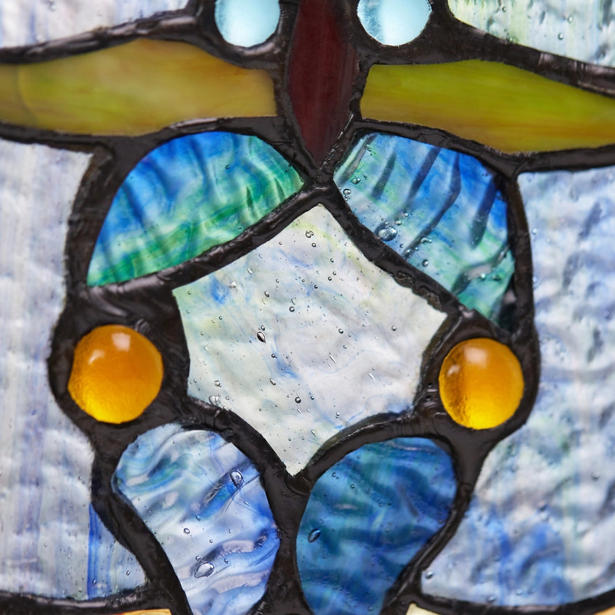Webbed Heart Stained Glass Window Panel