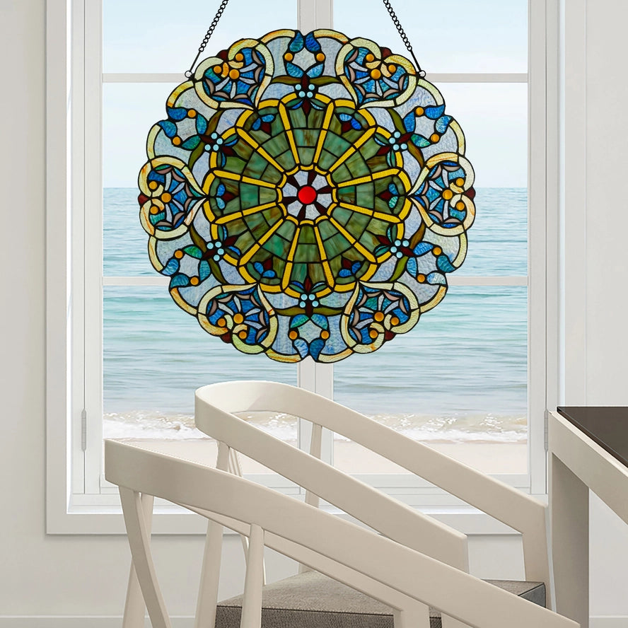 Webbed Heart Stained Glass Window Panel