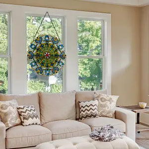 Webbed Heart Stained Glass Window Panel