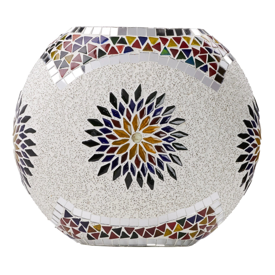 Multicolor Globe Shade Mosaic Glass Accent Lamp