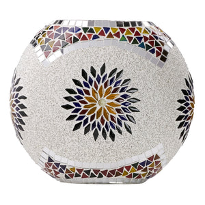 Multicolor Globe Shade Mosaic Glass Accent Lamp