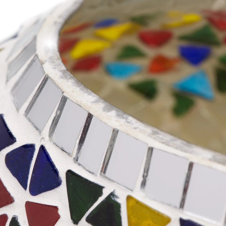 Multicolor Globe Shade Mosaic Glass Accent Lamp