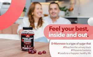 Cranberry Gummies 1500mg with D Mannose & Hibiscus