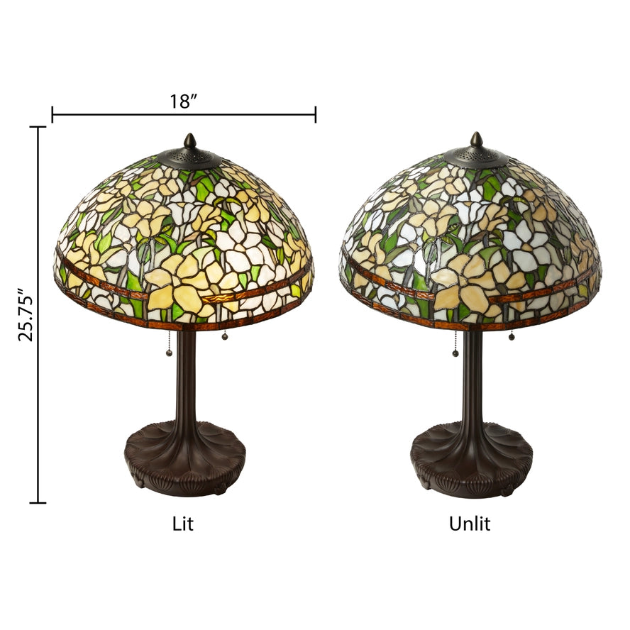 Daffodil Tiffany-Style Stained Glass Table Lamp