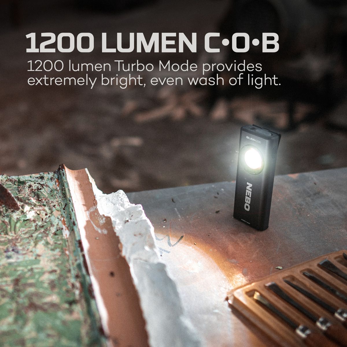 Powerful 1200 Lumen Rechargeable Pocket Light with Laser Pointer and Power Bank